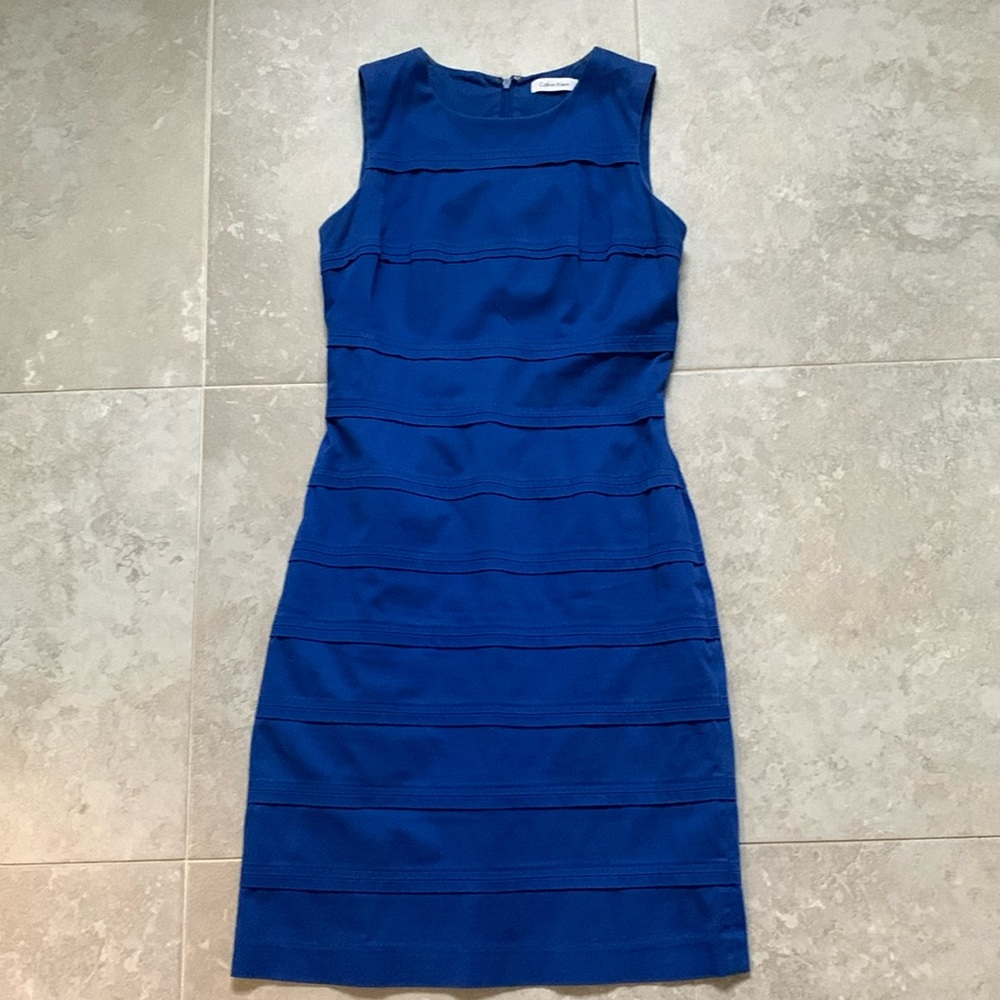 Calvin Klein royal blue cotton dress so 2